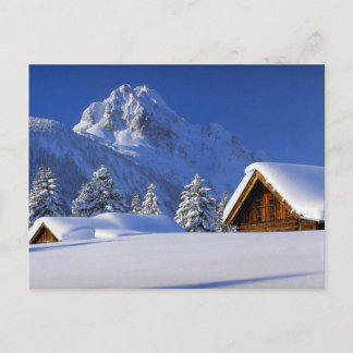 Carte Postale Montagnes Neige d'hiver