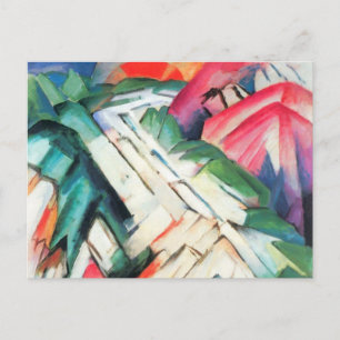 Carte Postale Montagnes (Paysage) par Franz Marc, Art Vintage