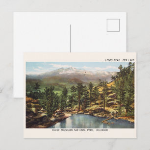 Carte Postale Montagnes Rocheuses, colorado LONGS PEAK GEM LAKE