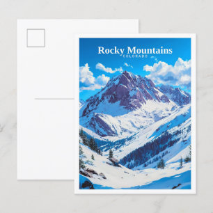 Carte Postale Montagnes Rocheuses Colorado USA Art Vintage voyag