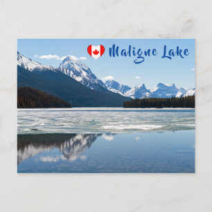Carte Postale Montagnes rocheuses reflétant dans le lac Maligne