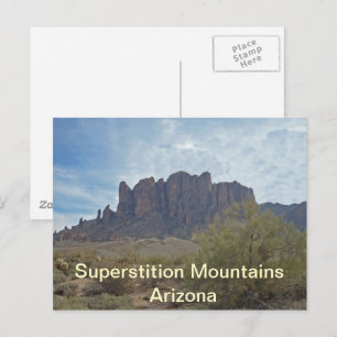 Carte Postale Montagnes Superstition AZ Paysage Désertique Scéni