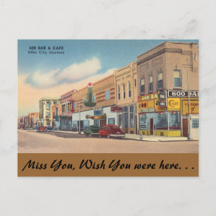 Carte Postale Montana, 600 Bar & Café, Miles City