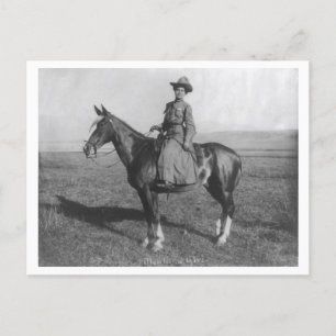 Carte Postale Montana Cowgirl Vintage 1900 Photo noir et blanc