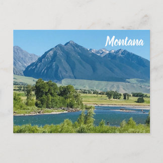 Carte Postale Montana Mountains River Voyage Souvenir