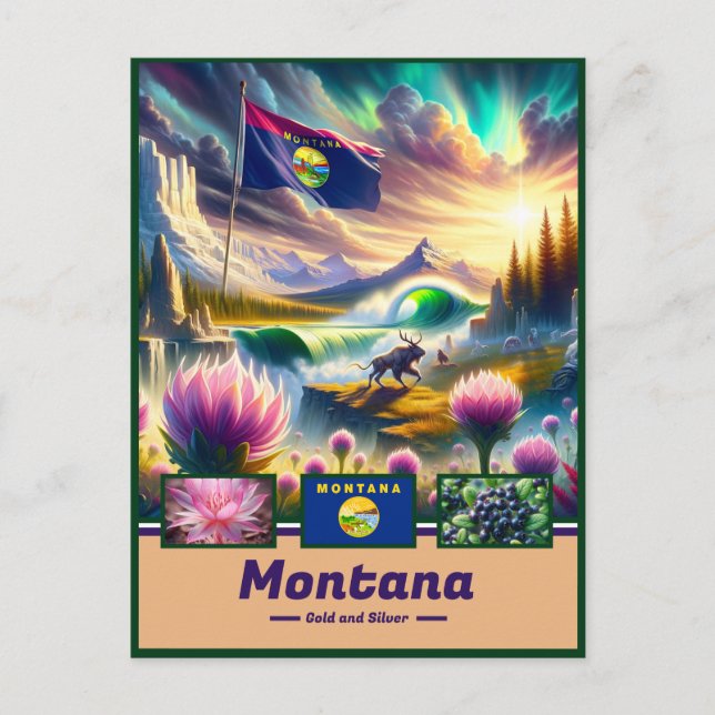 Carte Postale Montana Mystique Trésors Pittoresques (Devant)