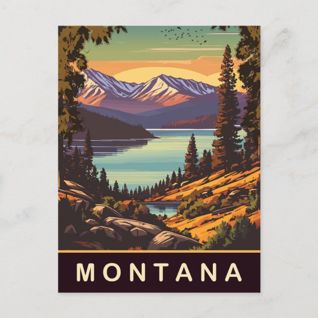 Carte Postale Montana, Voyage (Devant)