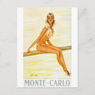 Carte Postale Monte-Carlo Art Nouveau Poster Art