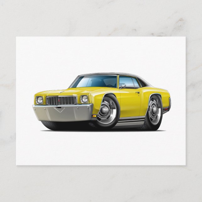 Carte Postale Monte Carlo - Top Car Jaune-Noir 1972 (Devant)