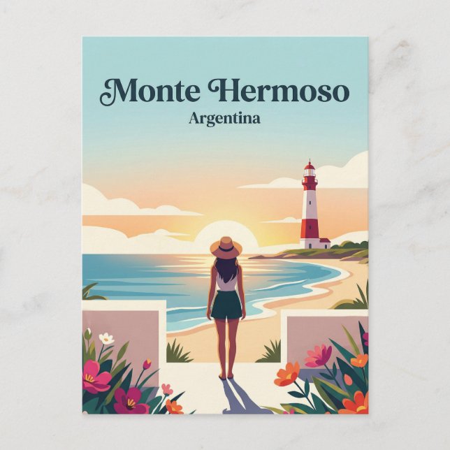 Carte Postale Monte Hermoso Argentine (Devant)