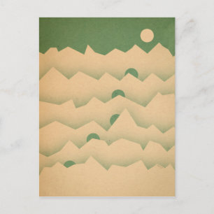 Carte Postale Montée de la lune de montagne
