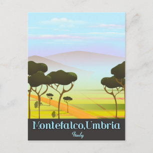 Carte Postale Montefalco, Ombrie Italie affiche de voyage