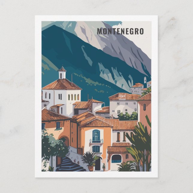 Carte Postale Monténégro Lieu de voyage célèbre (Devant)
