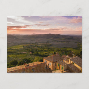 Carte Postale Montepulciano Italie Paysage, vignobles et maisons