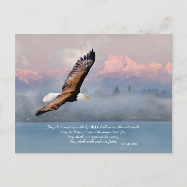 Carte Postale Monter Avec Des Ailes Comme Des Aigles Beaux Art B (Devant)
