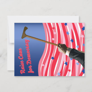 Carte postale Monter la démocratie en canne