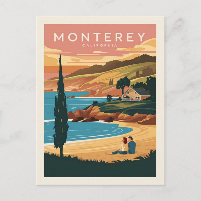 Carte Postale Monterey California Beach (Devant)