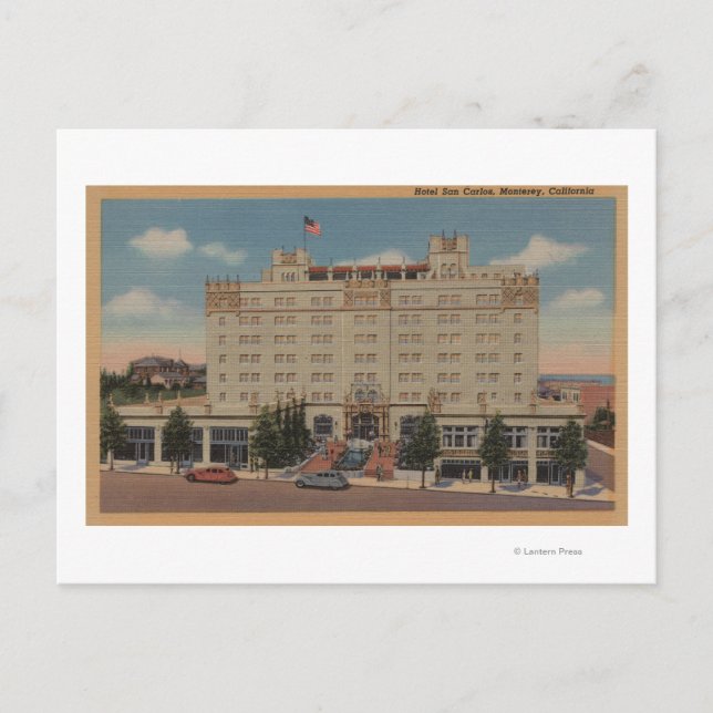 Carte Postale Monterey, Californie - Hotel San Carlos View (Devant)