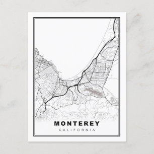 Carte Postale Monterey map