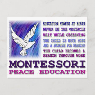 Carte Postale Montessori Dove