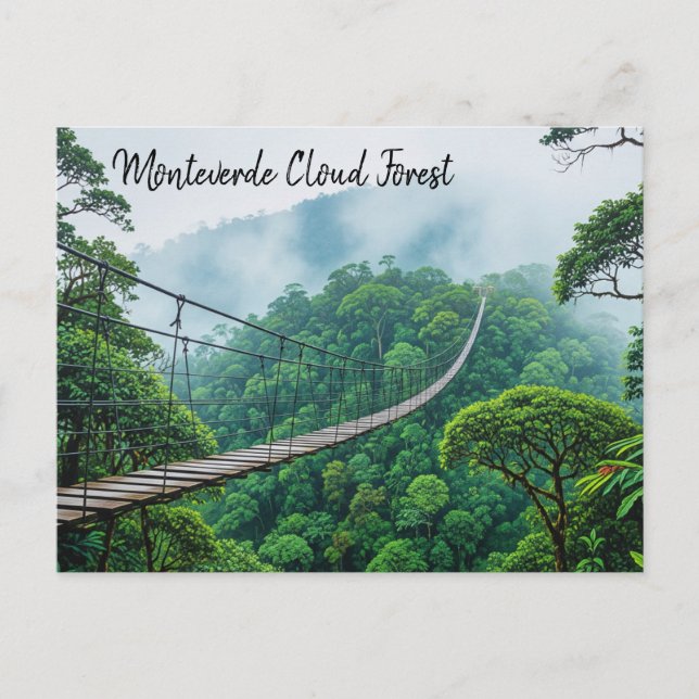 Carte Postale Monteverde Forêt nuageuse Costa Rica Voyage (Devant)