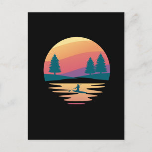 Carte Postale Montez à la pataugeoire SUP Board Mountain Lake, S