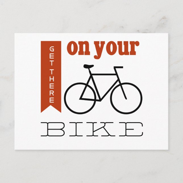 Carte Postale Montez sur votre vélo (Devant)