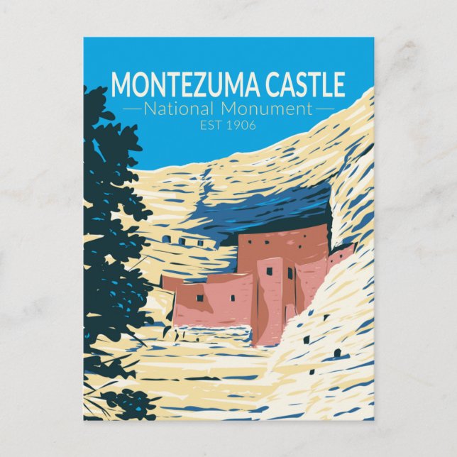 Carte Postale Montezuma Castle National Monument Arizona Rétro (Devant)