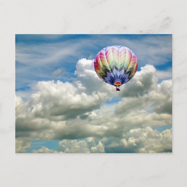 Carte postale - Montgolfière dans les nuages (Devant)