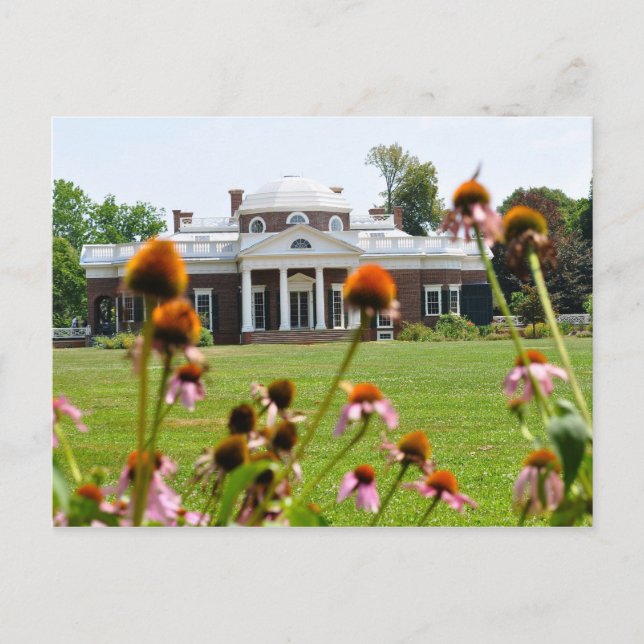 Carte Postale Monticello de Thomas Jefferson (Devant)