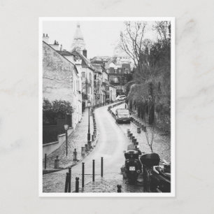 Carte Postale Montmartre Paris France Noir & Blanc