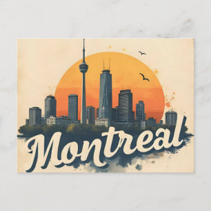 Carte Postale Montréal Canada Rétro Vintage Ciel 