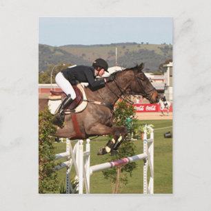 Carte Postale Montrer saut cheval et cavalier