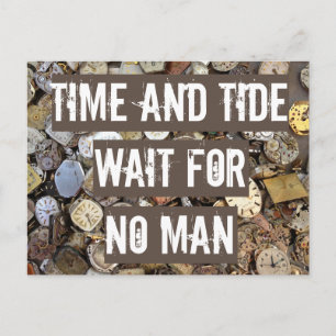 Carte Postale Montres Vintage Citation de Vieux Proverbe