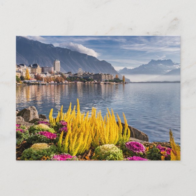 Carte Postale Montreux, Suisse, Beau Lac Léman Vue (Devant)