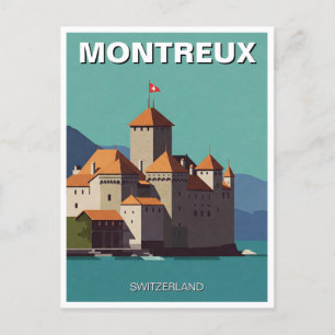 Carte Postale Montreux Suisse Château de Chillon Abstrait
