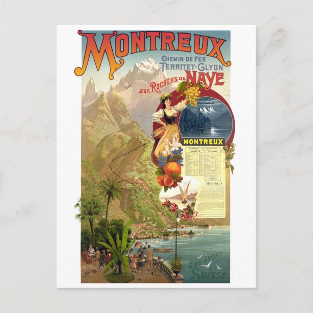 Carte Postale Montreux, Suisse, Voyage Vintage (Devant)