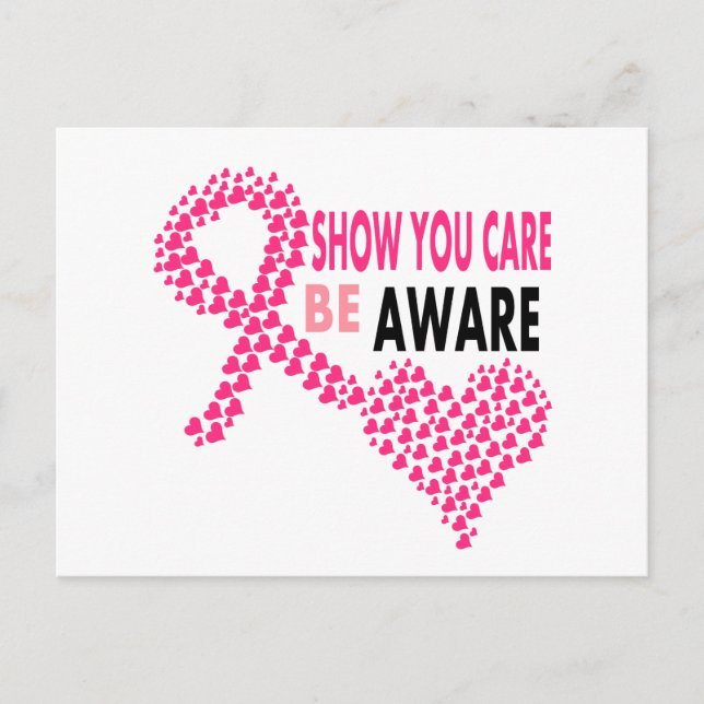 Carte Postale Montrez-Vous Que Vous Êtes Conscient Du Cancer Du  (Devant)