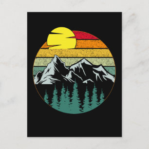 Carte Postale Monts minimalistes Randonnée de camping naturel
