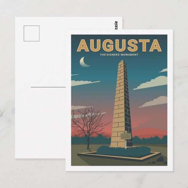 Carte Postale Monument Augusta Illustration d'un lieu de voyage  (Devant / Derrière)
