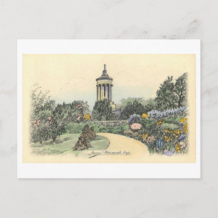 Carte Postale Monument Burns vintage, Ayr, Écosse,