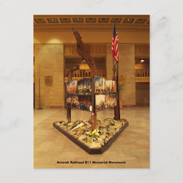 Carte Postale Monument commémoratif Amtrak Railroad 911 (Devant)