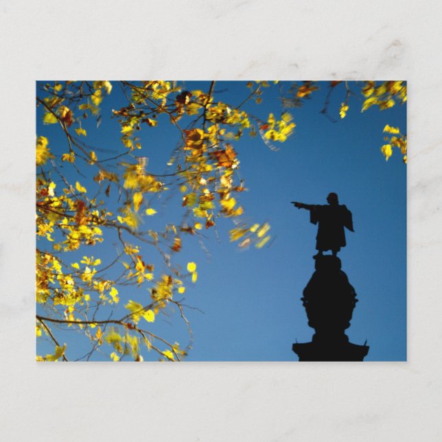 Carte Postale Monument de Colombus, Barcelone, Espagne (Devant)