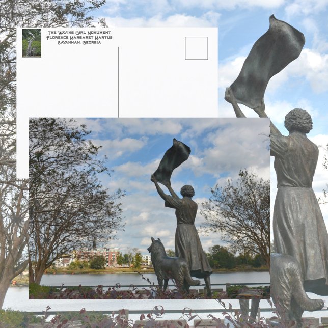 Carte Postale Monument de la jeune fille agitant le bras Savanna (Créateur téléchargé)