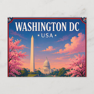 Carte Postale 🏛️ Monument de Washington DC Mémoire de la capita