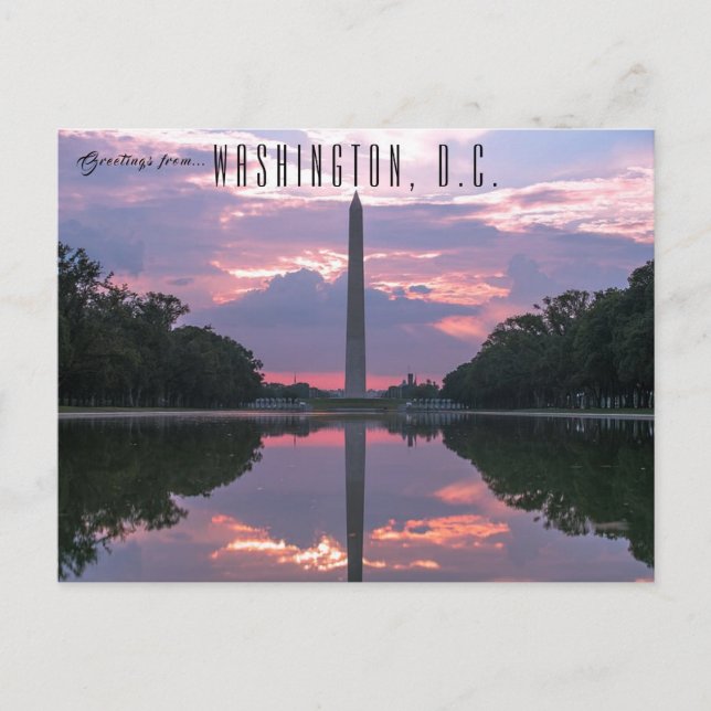 Carte Postale Monument de Washington Washington D.C. (Devant)
