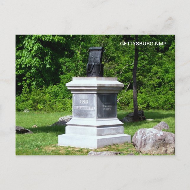 CARTE POSTALE MONUMENT DU 10ÈME MASSACHUSETTS (Devant)