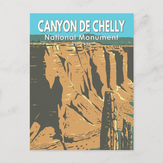 Carte Postale Monument national de Canyon De Chelly Arizona Vint (Devant)