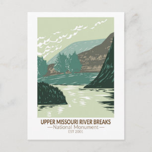 Carte Postale Monument national des Brise-rivière du Missouri su