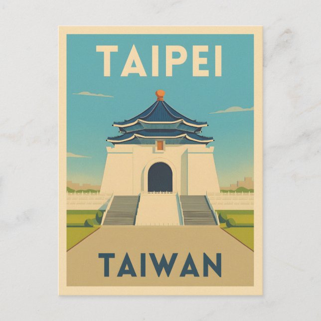 Carte Postale Monument rétro de Taipei Taiwan Vintage voyage (Devant)